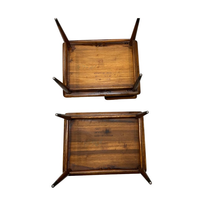 Walnut Lane Acclaim Tiered End Tables Restored-a Pair For Sale - Image 12 of 12
