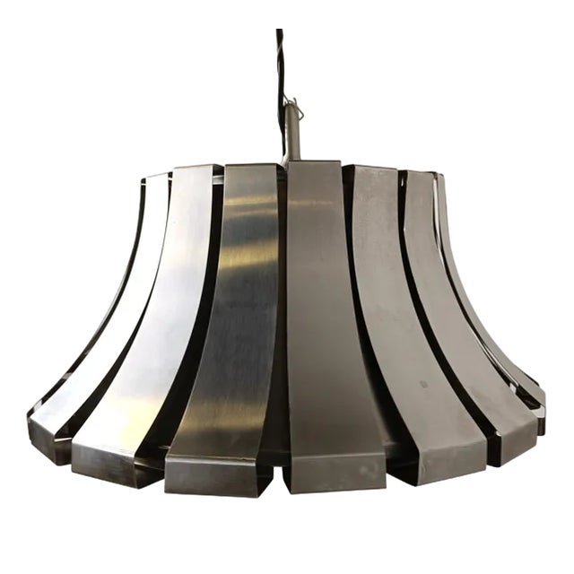 Mid-Century Steel Suspension Lamp by E. Martinelli for Martinelli Luce, 1970s For Sale
