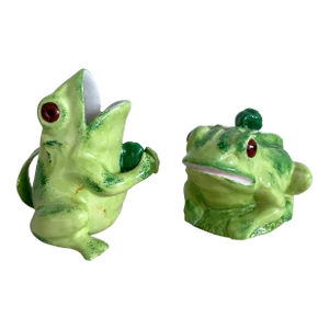 Italian Frog Sugar Bowl and Creamer Set