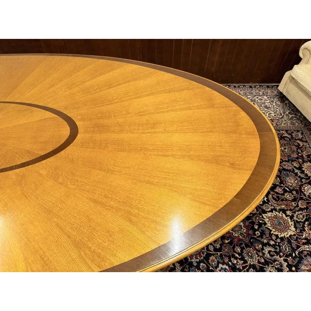 Large English Globe Wernicke Style Conference Table For Sale - Image 12 of 16