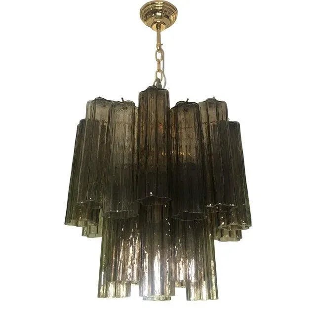 2020s Pair of 21st Century Murano Style Glass Chandelier in Fume' Color For Sale - Image 5 of 12