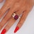 10 Carat Rubellite Tourmaline Diamond 18k Gold Vintage Cocktail Ring, Size 7.75 For Sale - Image 11 of 12