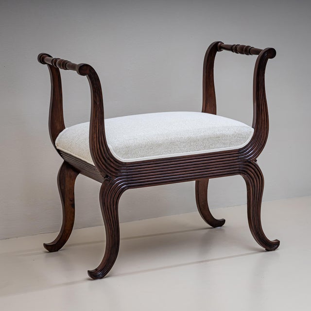 Mid-20th Century Pair of Walnut Tabourets, Italy For Sale - Image 13 of 18
