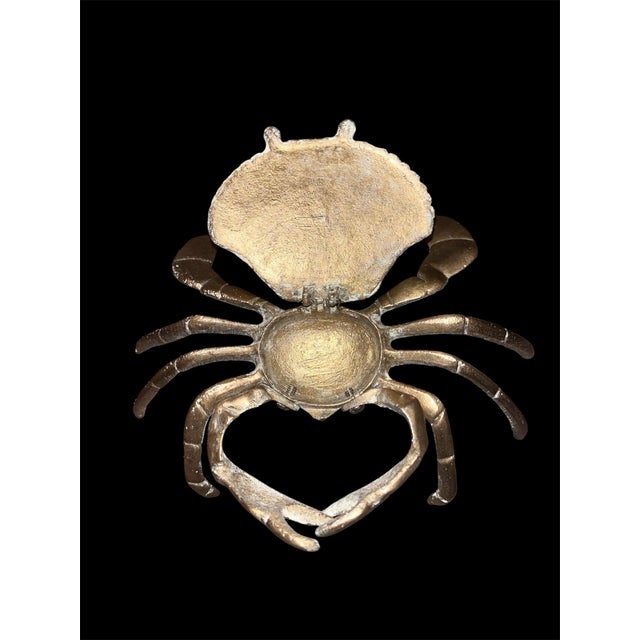 Vintage Brass Crab Ashtray Trinket Box For Sale - Image 11 of 11