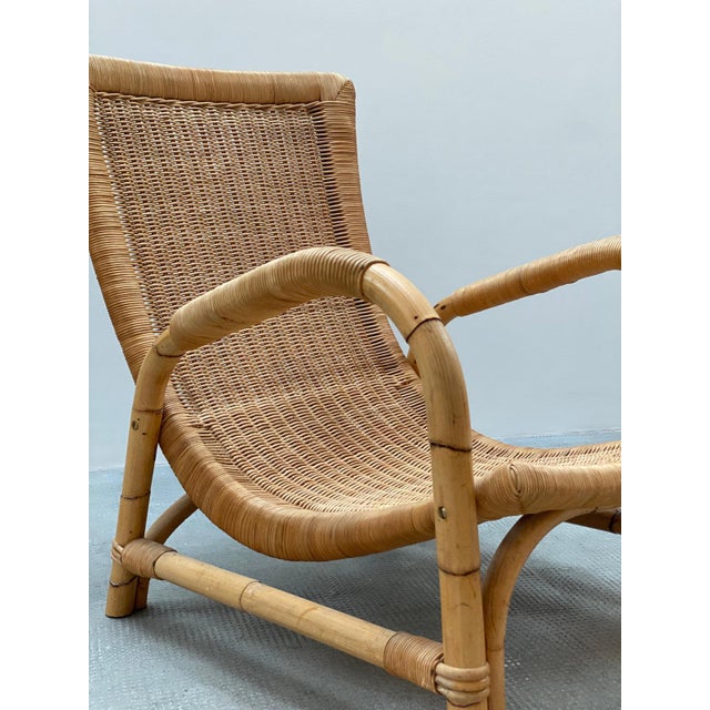 Arco Rattan and Bamboo Armchair, Germany, 1960s For Sale - Image 13 of 17