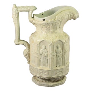 C. 1842 Charles Meigh Staffordshire Apostle Jug With 8 Saints & Kings, Neo Gothic For Sale