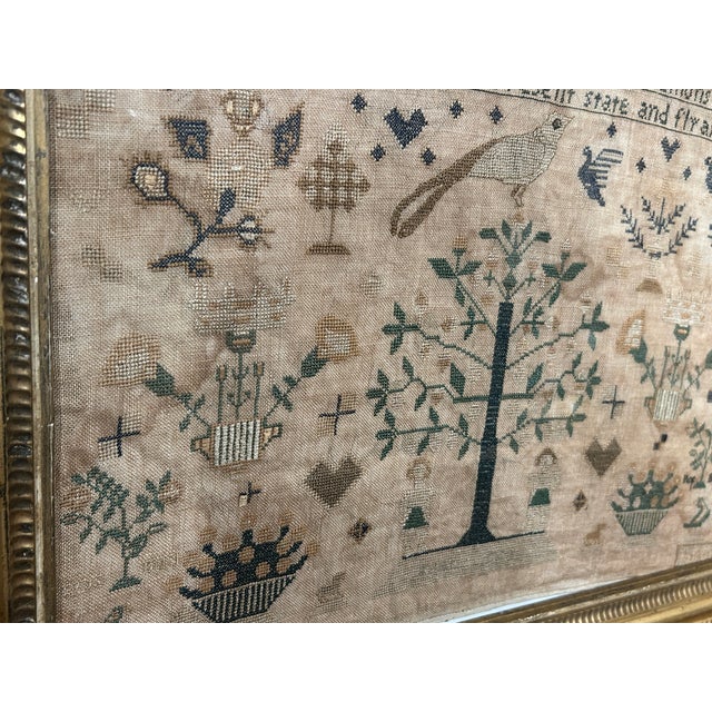1830 Adam & Eve Sampler For Sale - Image 4 of 7