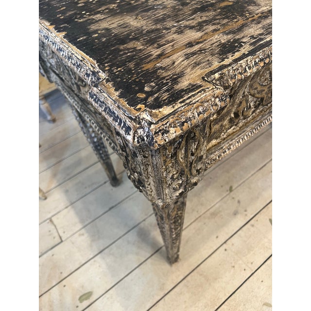 Early 20th Century Italian Carved Six Leg Console Table Direct From Tuscany For Sale - Image 5 of 12