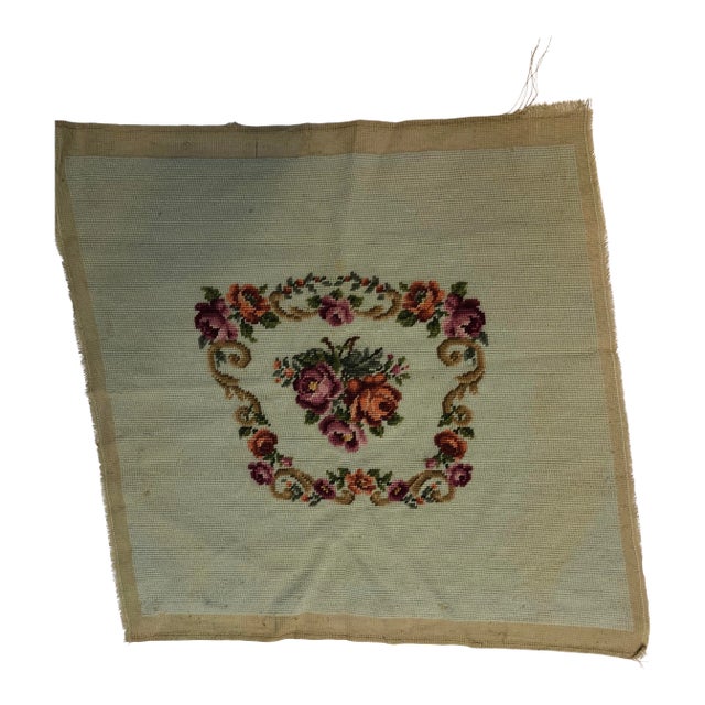 Victorian Style Floral Handmade Seat Cover For Sale