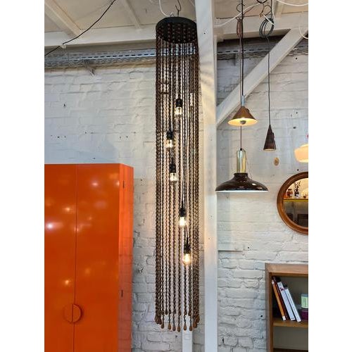 Model 887 Cascade Lamp with Wooden Beads from Temde For Sale - Image 11 of 11