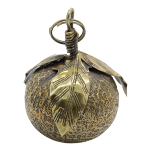 Vintage Italian Handmade Genuine Silver Mandarin/Tangerine Christmas Ornament Made in Milan (Italy)