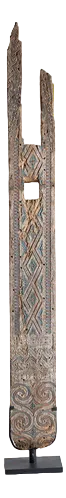 Indonesian Construction Element in Carved Wood Mounted on a Base, Island of Sulawesi (Toraja)