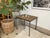 Vintage Industrial Metal Accent Table With Slatted Wooden Top For Sale - Image 14 of 14