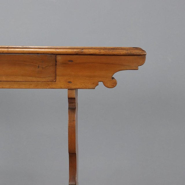 Brown Antique Praying Desk in Walnut with Drawer, Italy, 19th Century For Sale - Image 8 of 12