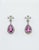 Pink 4.06 Ct Natural Pink Sapphire & Diamond Earrings, Pair For Sale - Image 8 of 8