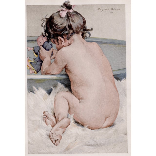 Marguerite Delorme (1876-1946) La Poupée (The Doll) Original Lithograph from the glorious portfolio "L'Estampe Moderne",...