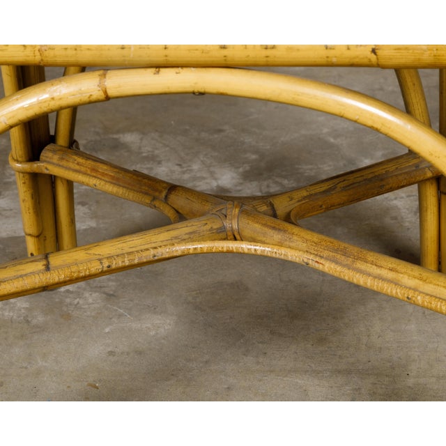 Country Style Bamboo 1920s English Chair with Custom Upholstery For Sale - Image 10 of 12