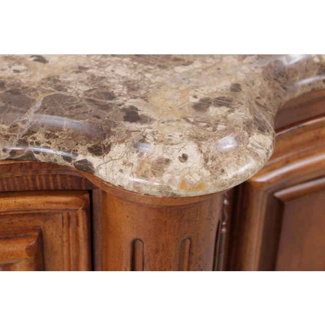 Century Country French Marble Top Credenza Sideboard For Sale - Image 10 of 16