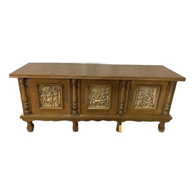 Belgian Mechelen/Malines — Neo-Renaissance / Flemish Renaissance Revival, C. 1880–1900 Antique Belgium Carved Sideboard For Sale