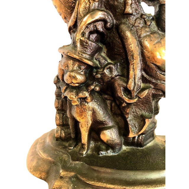 English Cast Iron Doorstop of “Mr. Punch & Toby” For Sale - Image 3 of 8