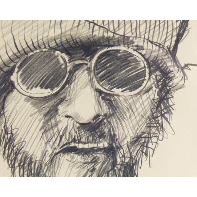 Realism 1967 Charcoal Portrait Drawing by James L. Bruch For Sale - Image 3 of 8