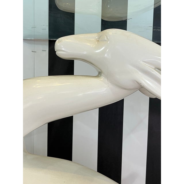 1980s Hollywood Regency Jumping Gazelle Console Table For Sale - Image 11 of 12