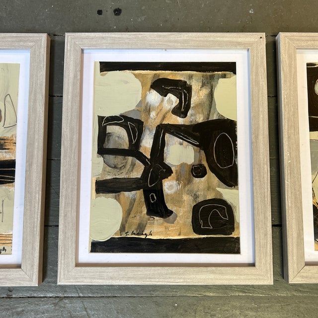 Abstract Three Contemporary Original Abstract Paintings by Stephen Heigh “In Harmony #1-3” For Sale - Image 3 of 11