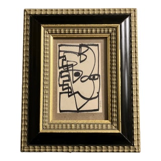 Contemporary Original Wayne Cunningham Abstract Marker Drawing Framed For Sale
