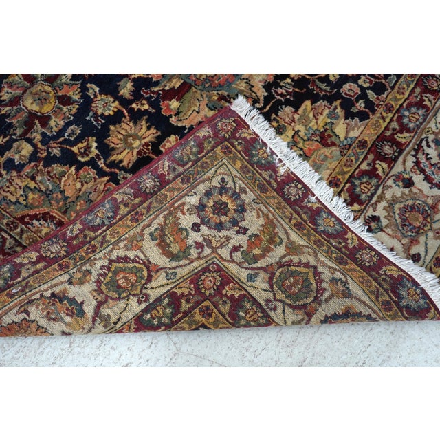 Hand Woven Blue Oriental Rug Approx. 8x8 For Sale - Image 9 of 10