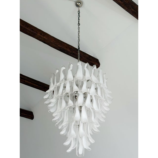 Bold, eclectic but classy murano chandelier in the style of mazzega. Traditional italian mid-century style produced during...