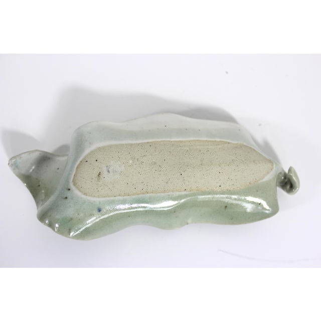 Vintage Studio Pottery Ceramic Leaf Dish For Sale - Image 11 of 12