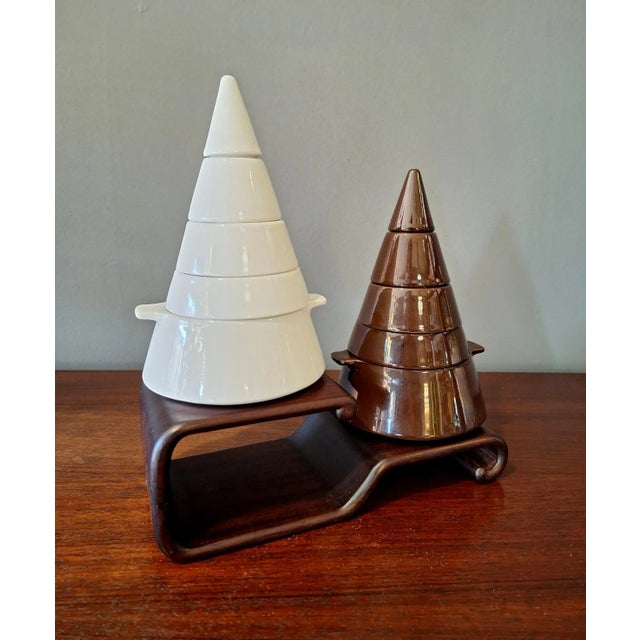 Cono Model Stacking Tableware Set by Ambrogio Pozzi for Pierre Cardin, Italy, 1960s For Sale - Image 11 of 12