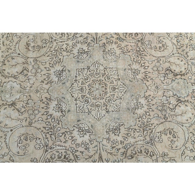 Coffee 1970s Vintage Persian Handmade Wool Cotton Brown Area Rug For Sale - Image 8 of 11