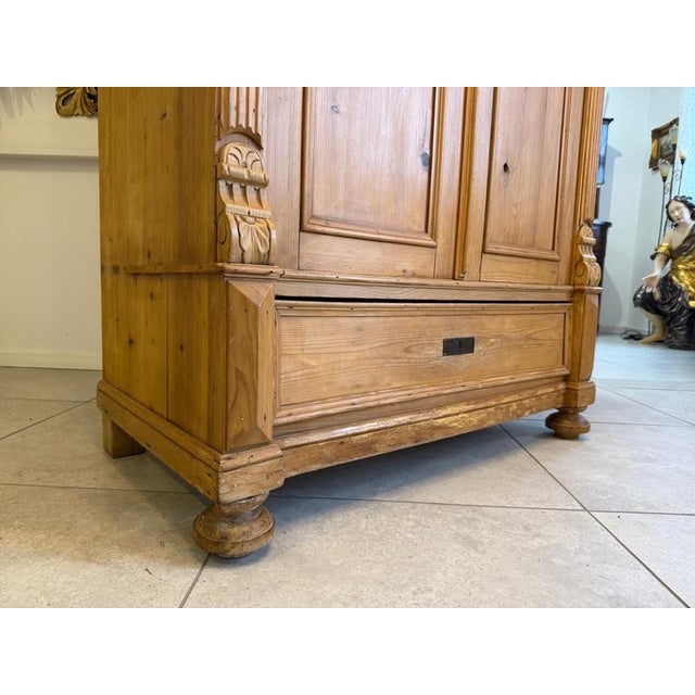 Biedermeier Farmhouse Cabinet in Natural Wood For Sale - Image 16 of 18