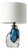 Vintage Swedish Modern Blue Cased Glass Table Lamp from Orrefors, 1950s For Sale