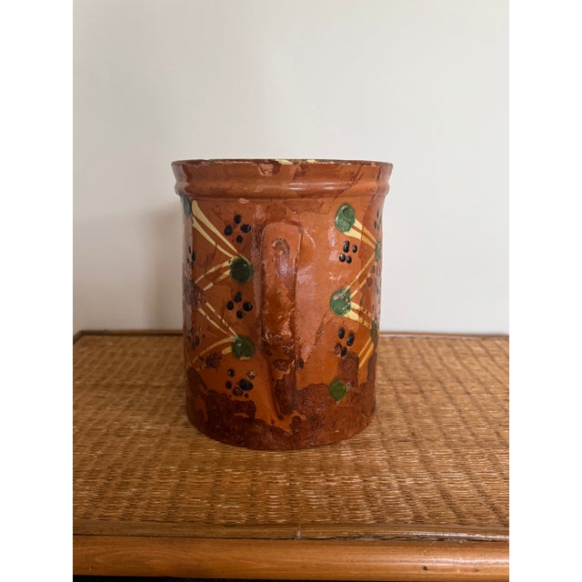 Antique French Savoie Glazed Jaspe Earthenware Pitcher For Sale In Tulsa - Image 6 of 7