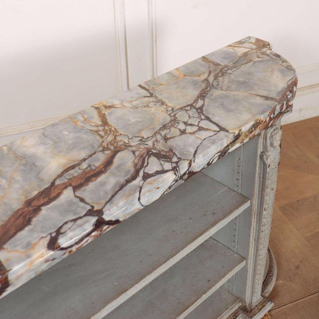 French Marble Top Sideboard, 1890s For Sale - Image 12 of 13