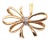 14 Karat Two-Tone Yellow and White Gold Bow Brooch With Diamond Accents For Sale