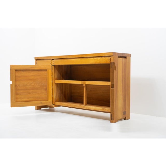 1970s Vintage Elmwood Sideboard R13A by Pierre Chapo, 1980s For Sale - Image 5 of 17