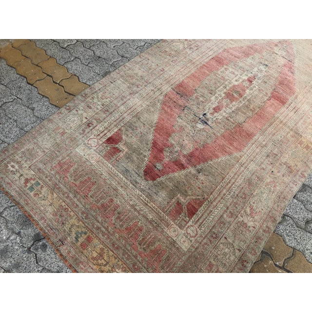 Naturel Handmade Vintage Floor Rug For Sale - Image 6 of 11