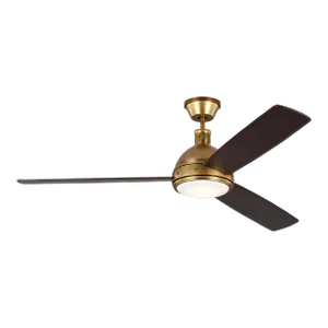 Thomas O'Brien by Visual Comfort Fan Hicks 60" LED Ceiling Fan in Hand Rubbed Antique Brass