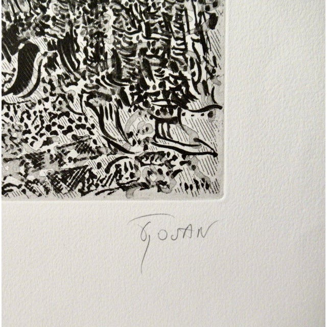 Expressionism Francois Rouan Sans Titre C. 1980 Original Print For Sale - Image 3 of 6