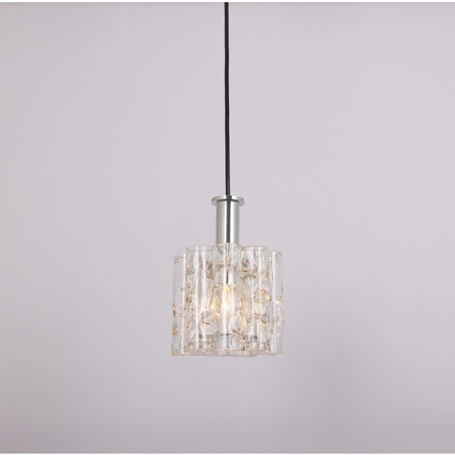 Gold Petite Murano Tubes 1 of 5 Pendant Lights by Doria, 1970s For Sale - Image 8 of 13
