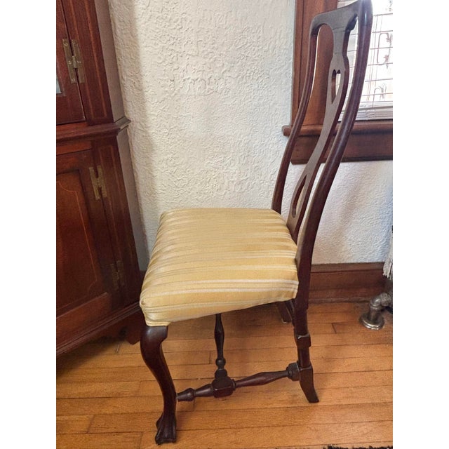 Mid 20th Century Colonial Williamsburg Chippendale Mahogany Side Chair For Sale - Image 9 of 11