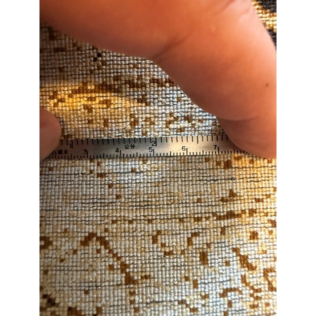 Fine Kashmir Silk-on-Silk Rug, Kaaba Door Design, Islamic Art, Circa Late 20th Century For Sale - Image 10 of 16