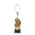 Vintage Brass, Black & Clear Lucite Modigliani Style Table or Desk Lamp, 1970's For Sale