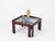 Gorgeous mid-century square coffee table in dark walnut with a smoked glass top. This stylish coffee table was produced in...