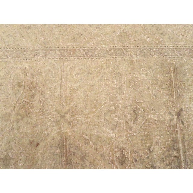Cream Galerie Shabab Collection Mid-20th Century Handmade Turkish Sivas Accent Rug in Cream and Mauve For Sale - Image 8 of 10
