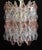 Venini Pink and Ice Poliedri Chandelier by Carlo Scarpa, 1955 For Sale - Image 3 of 15