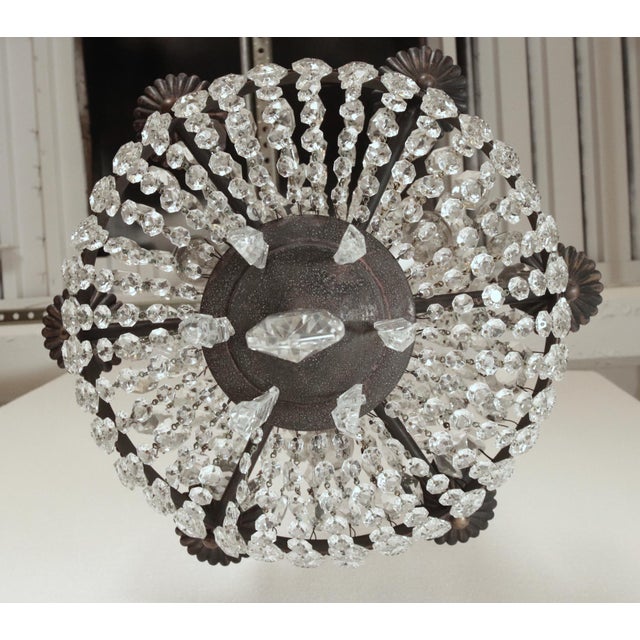 Early 20th Century Grand Prospect Hall Empire Crystal Chandelier For Sale - Image 12 of 14